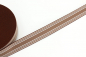 Preview: Gurtband Streifen braun/weiß 30 mm (1 m)